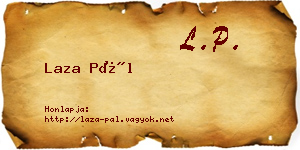 Laza Pál névjegykártya